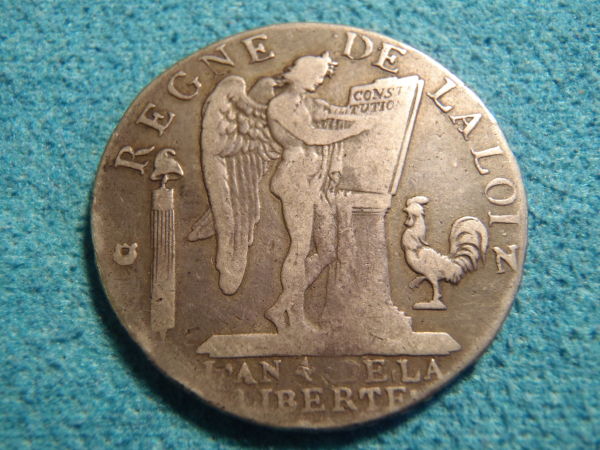 French-1792-Silver-Coin-N-Mint-Mark-With-Bird.-Louis-XVI