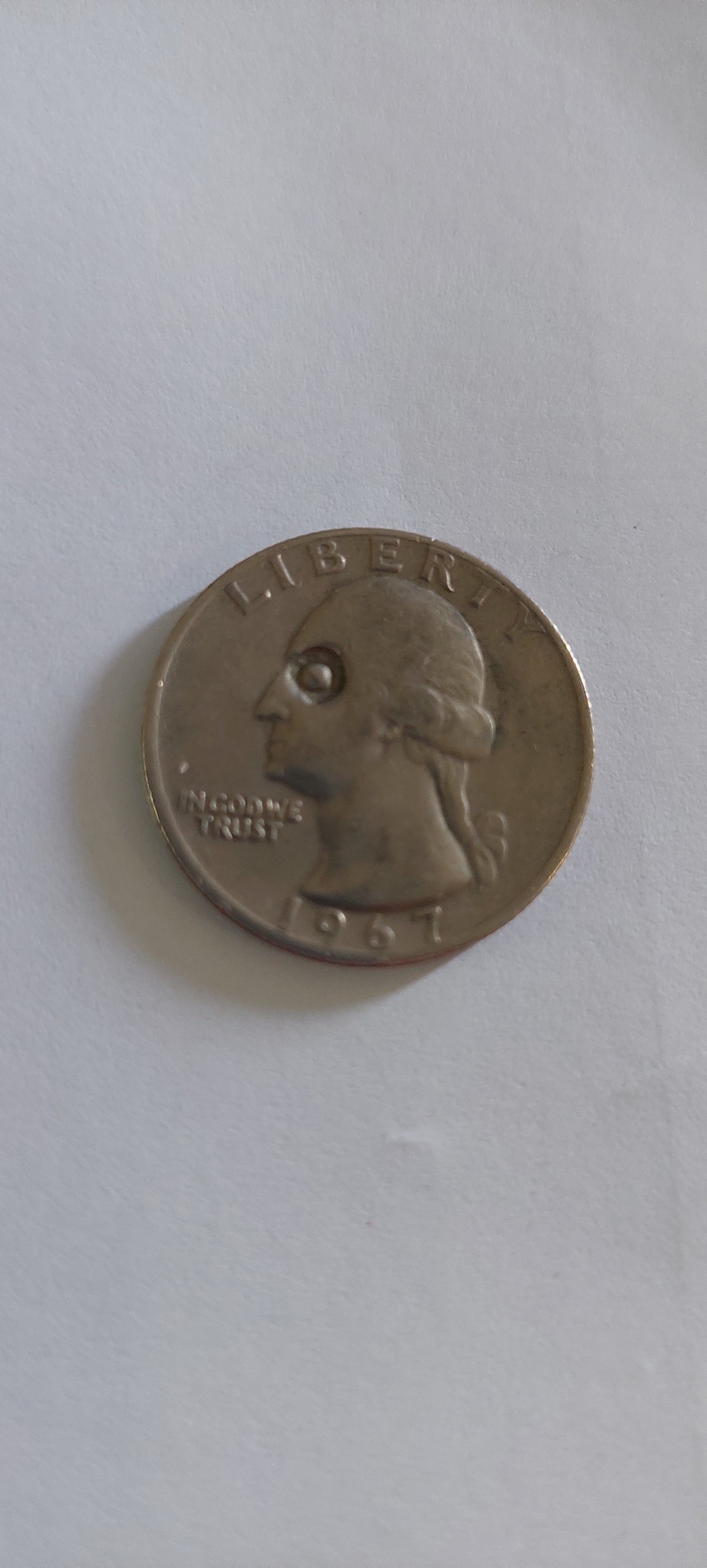 1967-Quarter-Dimple-On-Washington's-Eye?