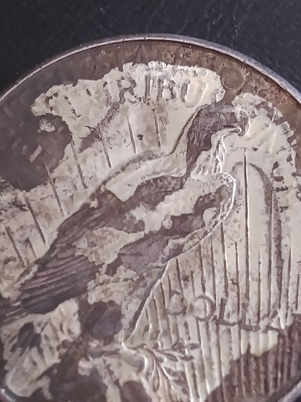 1923-Peace-Silver-Dollar-.damage?-Or-Missing-Layer?