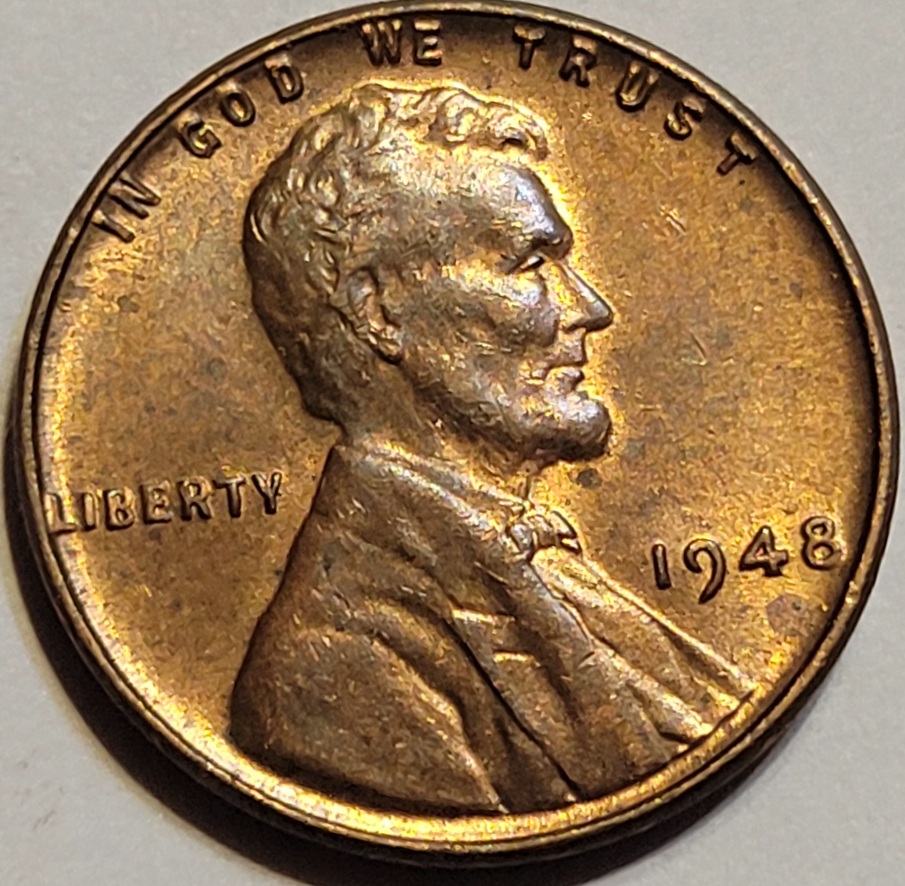 1948-Wheat-Cent--I-K-Ow-Its-Not-MS-Condition,-But-Curious.