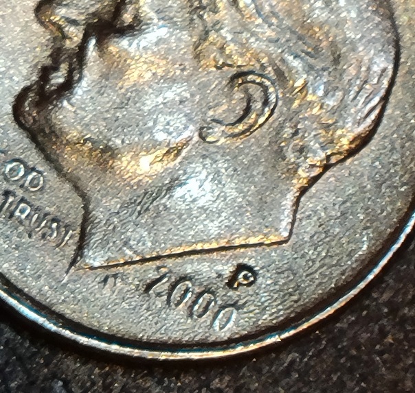 2000-P-Roosevelt-Dime-Mad-And-Weird-Texture