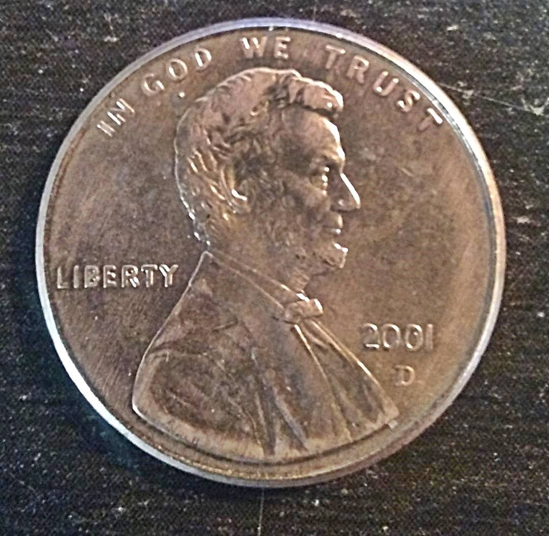 2001-D-Lincoln-Cent-Flattened-Hair