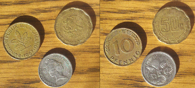 1967-German-10-Pfennig-With-F-Mint-And-Two-Others