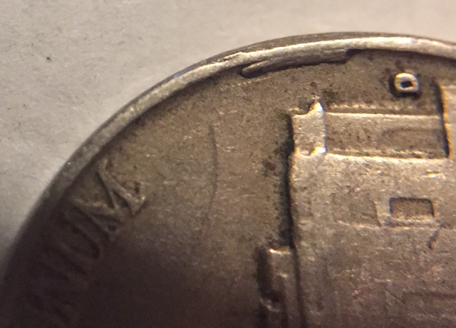 1953-D-Jefferson-Nickel-Error,-Rim-Cud?