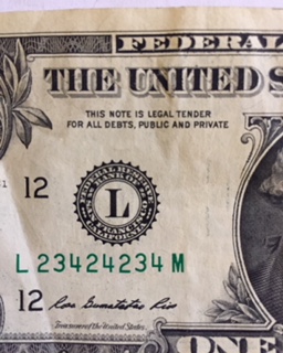 One-Dollar-US-FRN,-Bookends-And-Ink-Bleed-Through?--Fancy?