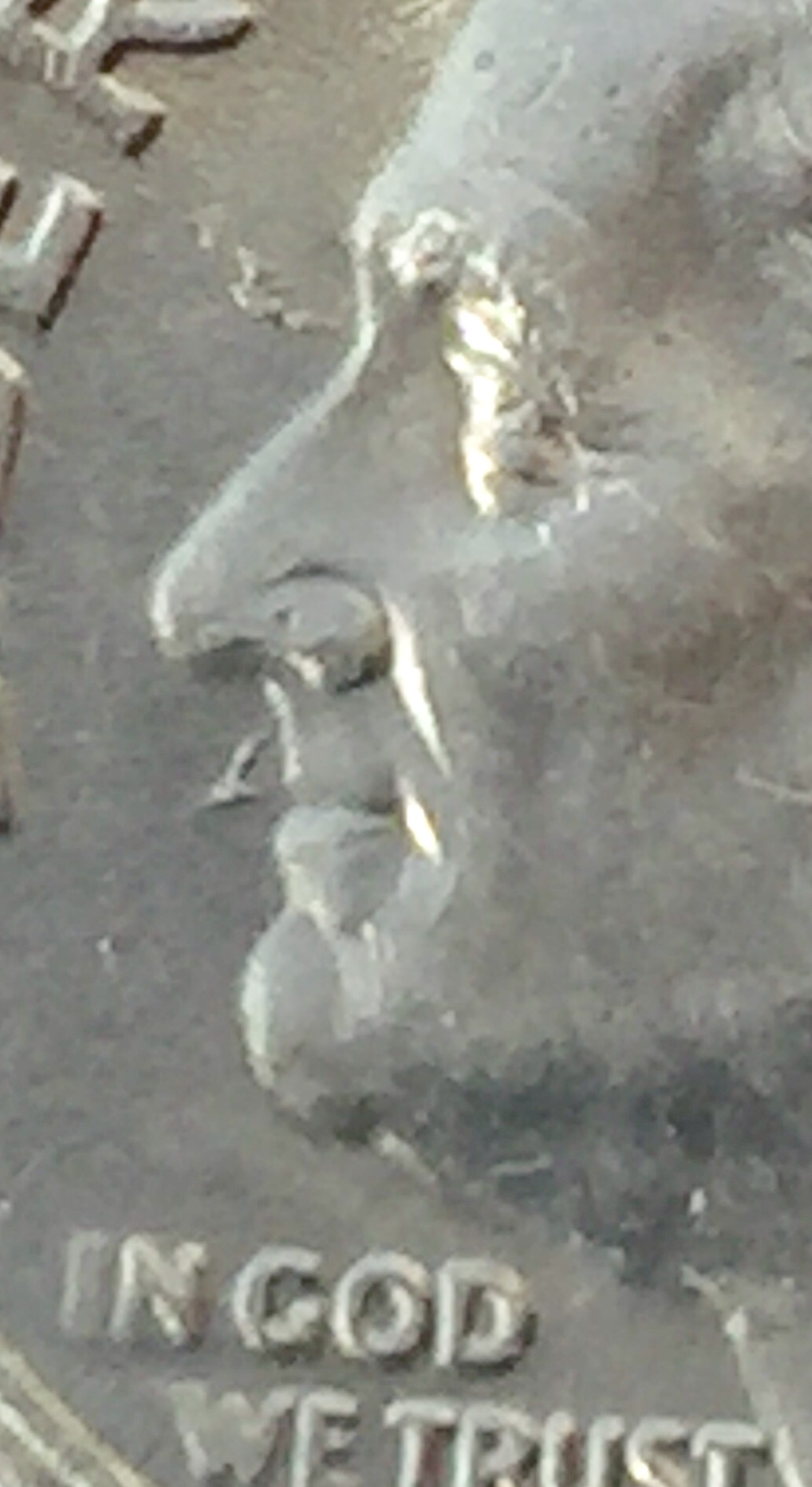 1999-P-Roosevelt-Dime,-Obverse,-Two-Extra-Metal-Areas,-Attached.--Thoughts?
