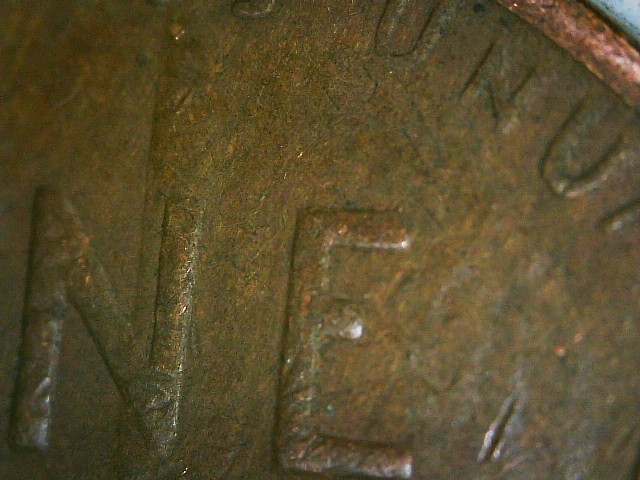 1944-S-Penny-With-Multiple-Die-Gouges/Dents