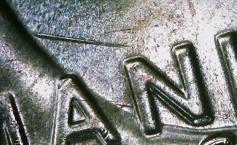 2022-D-Wilma-Mankiller-Quarter-Die-Gouge/Feeder-Finger-Damage