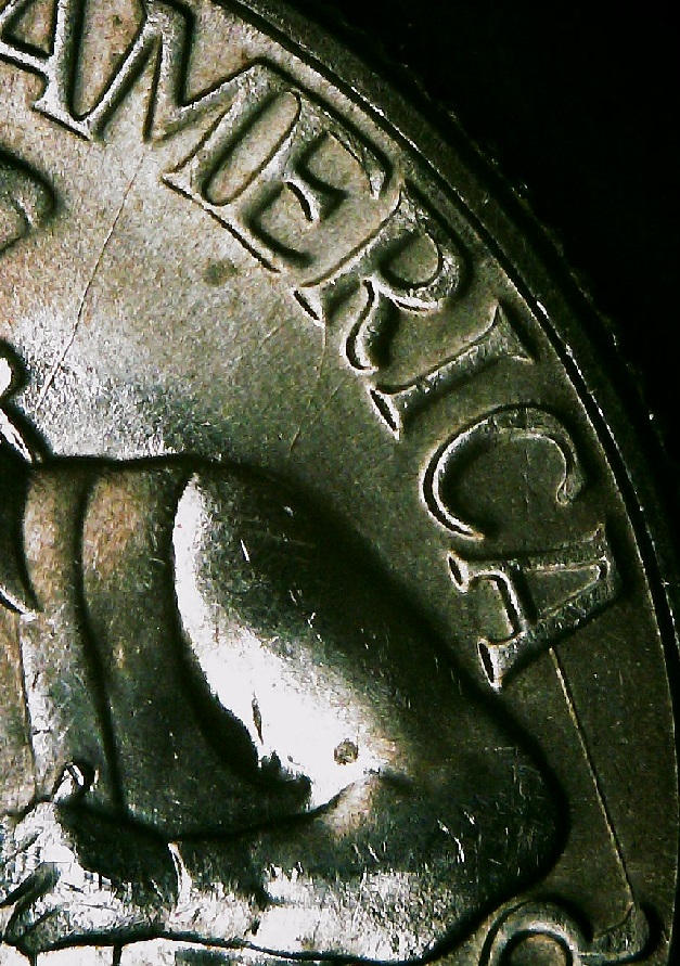 1976-P-Bicentennial-Quarter-With-Many-Die-Cracks-And-A-Large-Die-Gouge