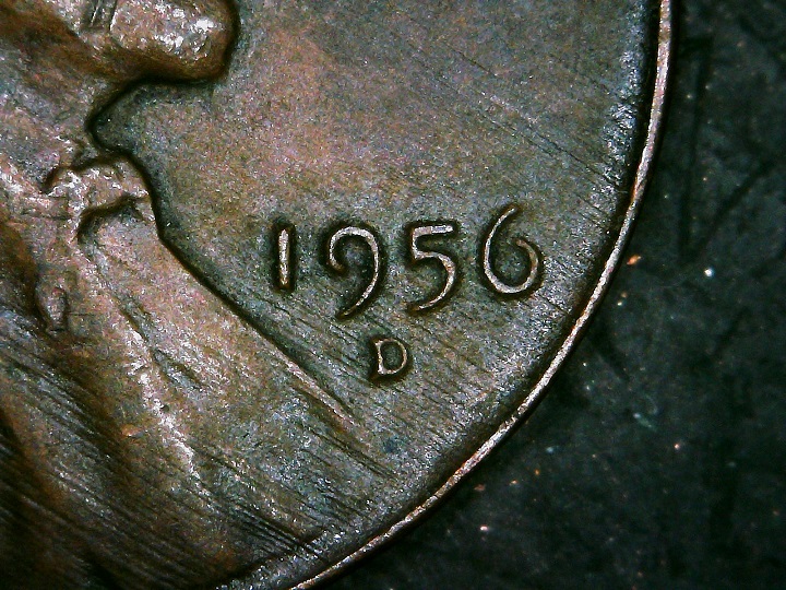 1956-D-Cent-Double-Obv-&-Rev-Partial-Split-Planchet-Before-Strike