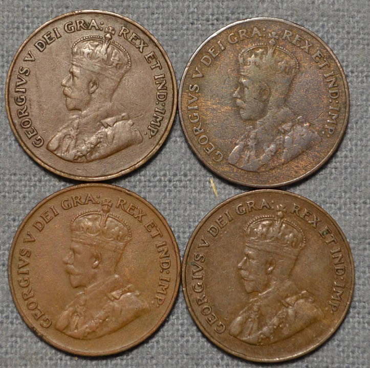 4-Small-1cent-Gv's-For-Grading