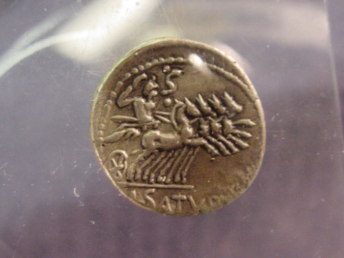 L-Appuleius-Saturnius-104Bc-Helmeted-Roma-Saturn-Quadri