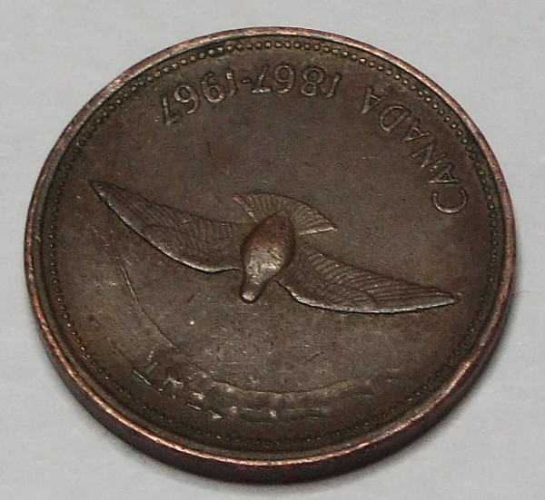 1967-Penny-Die-Crack,-Struck-Off-Center,-And-Through-Grease?