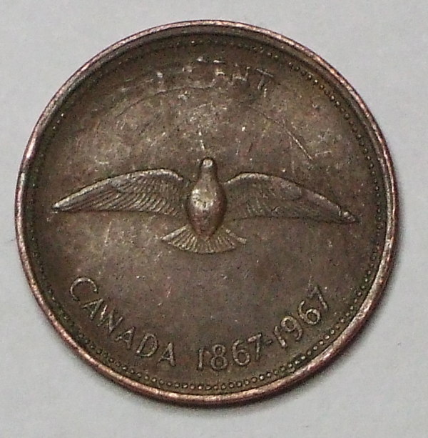 1967-Penny-Die-Crack,-Struck-Off-Center,-And-Through-Grease?
