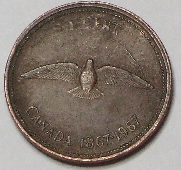 1967-Penny-Die-Crack,-Struck-Off-Center,-And-Through-Grease?