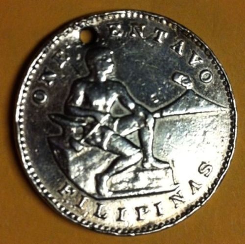 1944-Filipinas-Silver-One-Centavo?-|-Plated