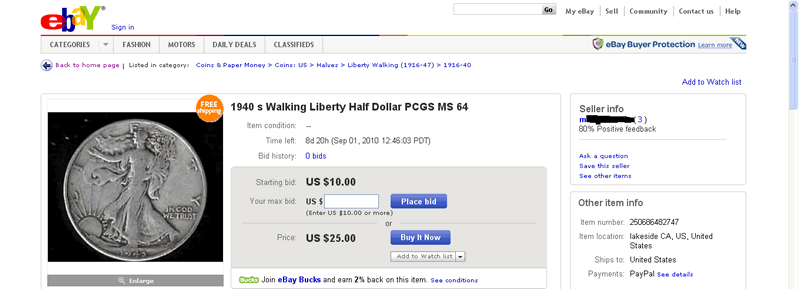 PCGS-MS-64-Walking-Liberty-On-Ebay---$25