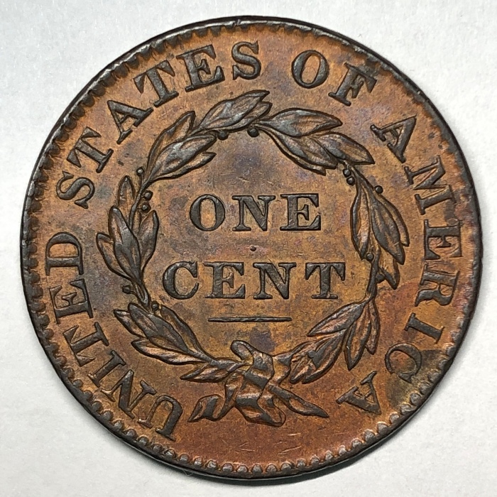 1827-N-8-Coronet-Head-Large-Cent-For-Grading