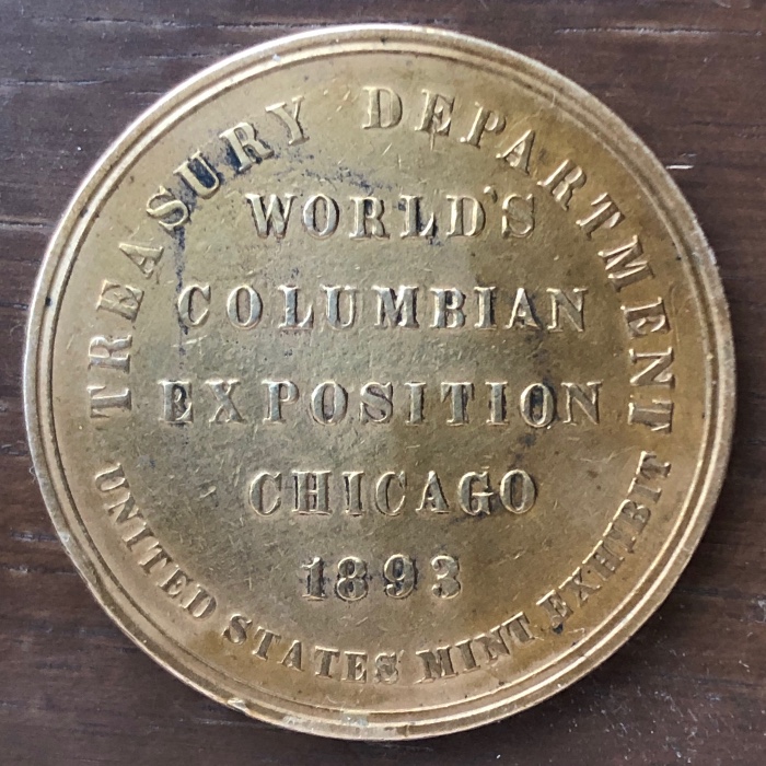 U.-S.-Government-/-Treasury-Department-Token-From-The-Columbian-Exposition-Of-1893