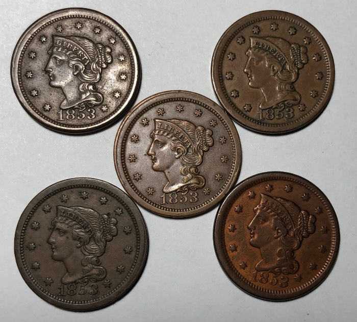 1853-N-14c-Braided-Hair-Cent-For-Grading