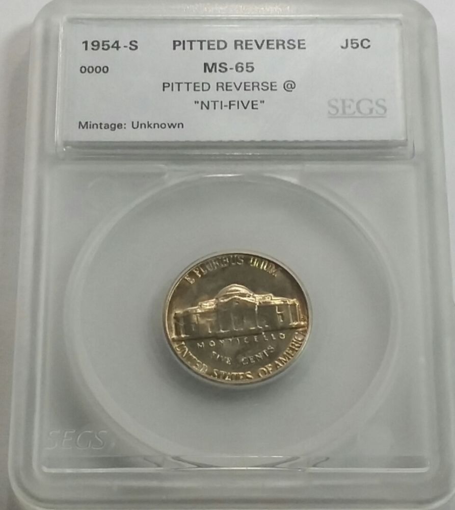 1954-S-Nickel...-W/--Pitted-Reverse