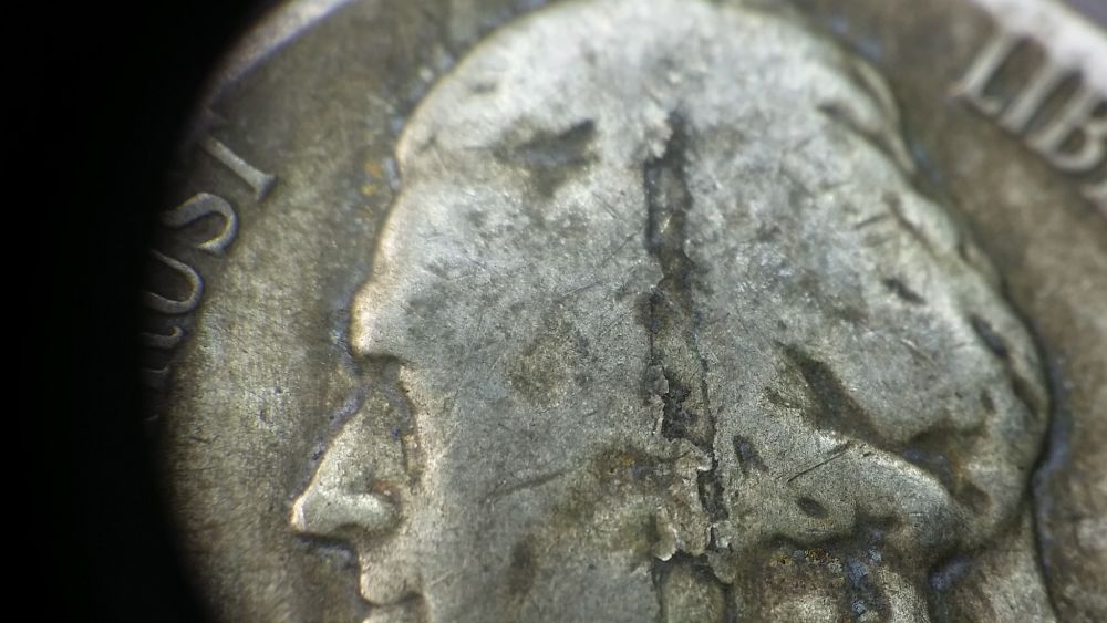1943-P?...-Silver-War-Nickel-W/-Double-Side-Lamination