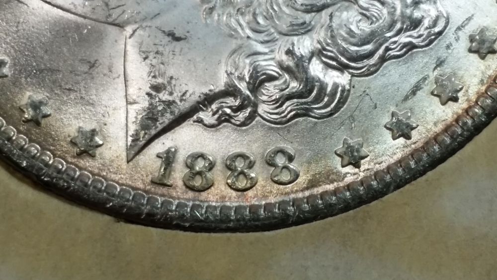 1888-P-Clashed-Double-Ear-W/-REV-Pitting