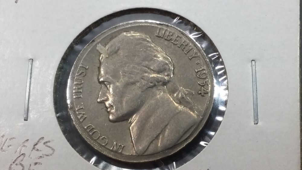 1954-Nickel...-Ex.-Encased?