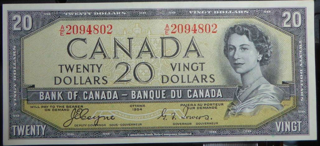 1954-Canada-Twenty-Dollar-Devils-Face