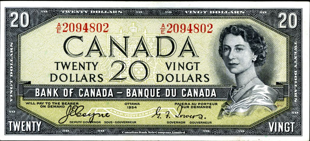 1954-Canada-Twenty-Dollar-Devils-Face