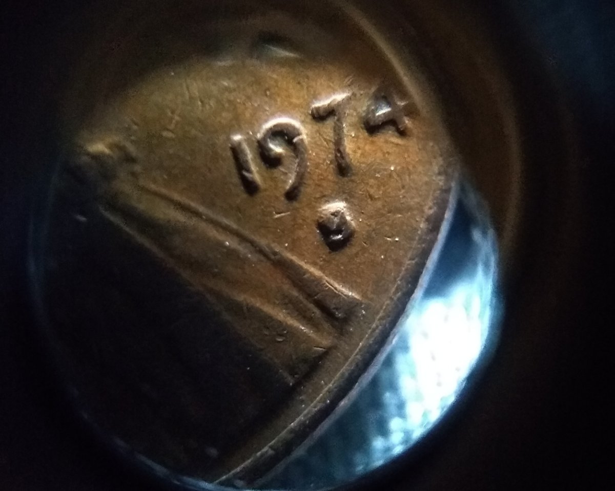 1974-S?-Penny--Mint-Mark-Error-Or-Damage