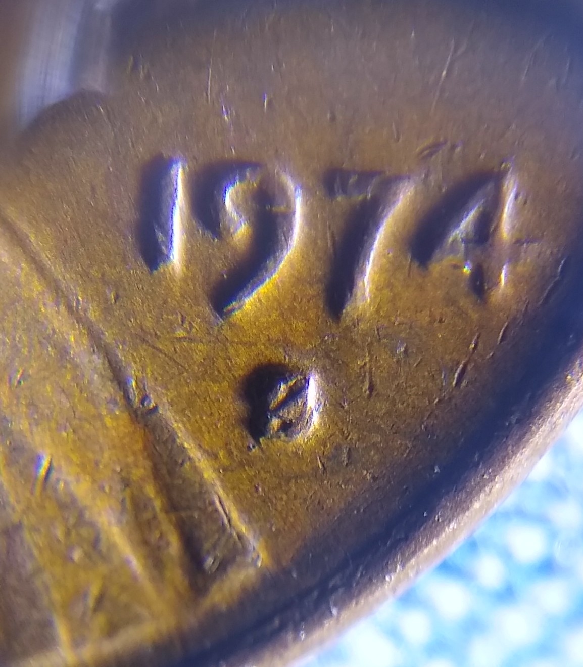1974-S?-Penny--Mint-Mark-Error-Or-Damage