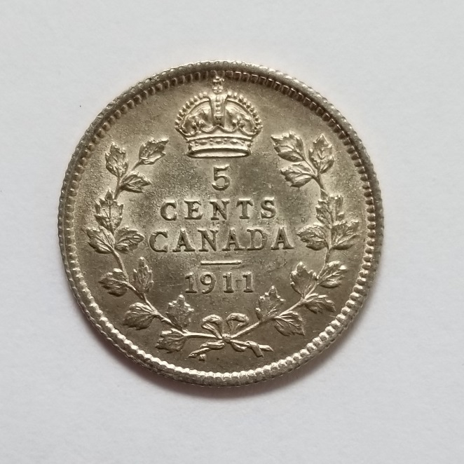 1911-Canadian-5-Cents