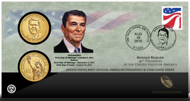 Ronald-Reagan-$1-First-Day-Coin-Cover