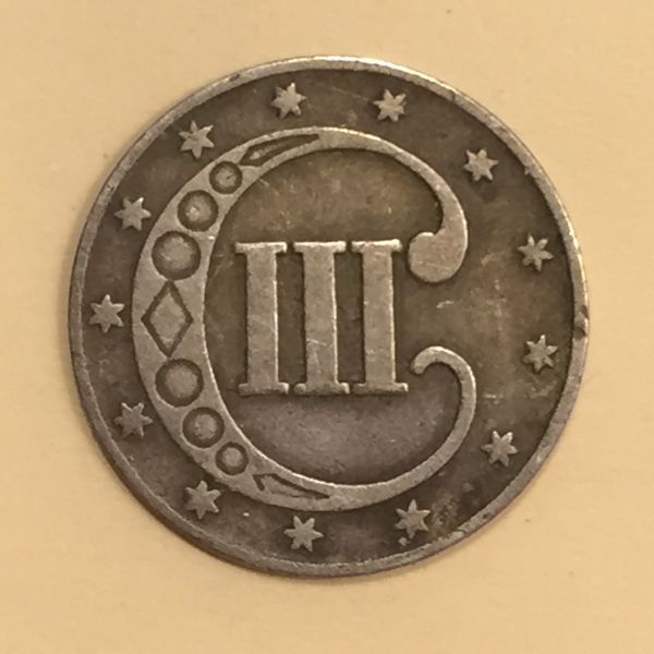 1853-Silver--3-Cent