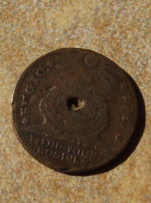 1787-Fugio-With-Hole-In-The-Middle---Opinion-On-Value