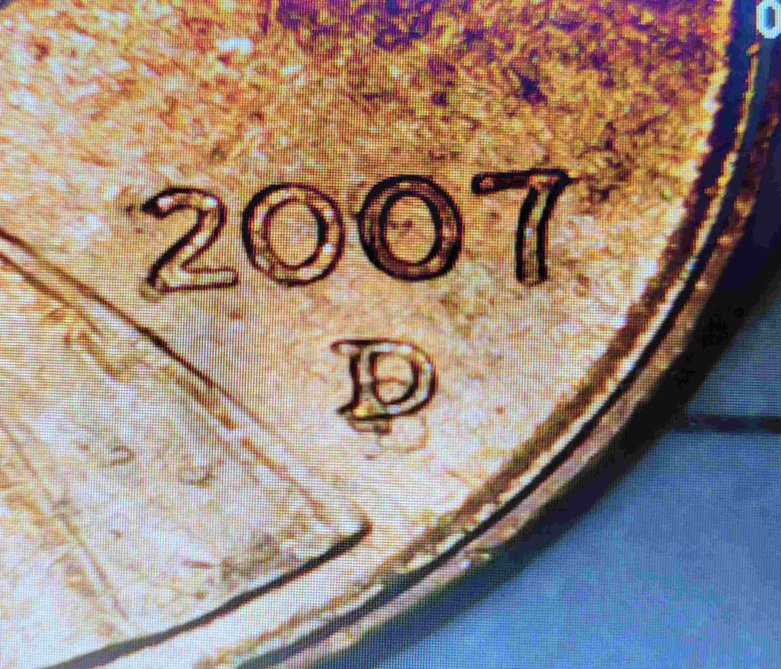 2007-D-Lincoln-Penny-Possible-Error-Under-Mint-Mark.-Help.