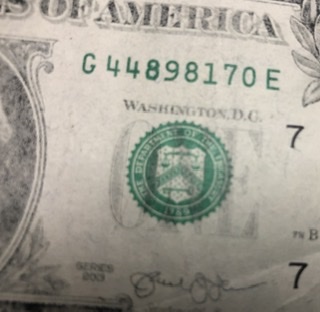 2013-Dollar-Bill.-Washed-/-Worn-Or-Printing-Error