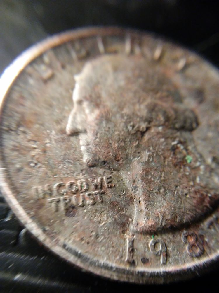 HI-I-Got-A-1987-D-Quarter-Coin-Look-Like-Have-Cooper-In-Some-Parts