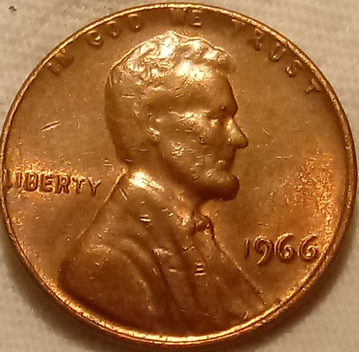 1966-Lincoln-Cent-Brown-?