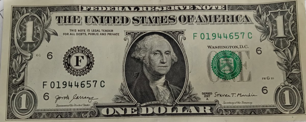 2017A-$1-Note-Different-Serial-Number-Colors