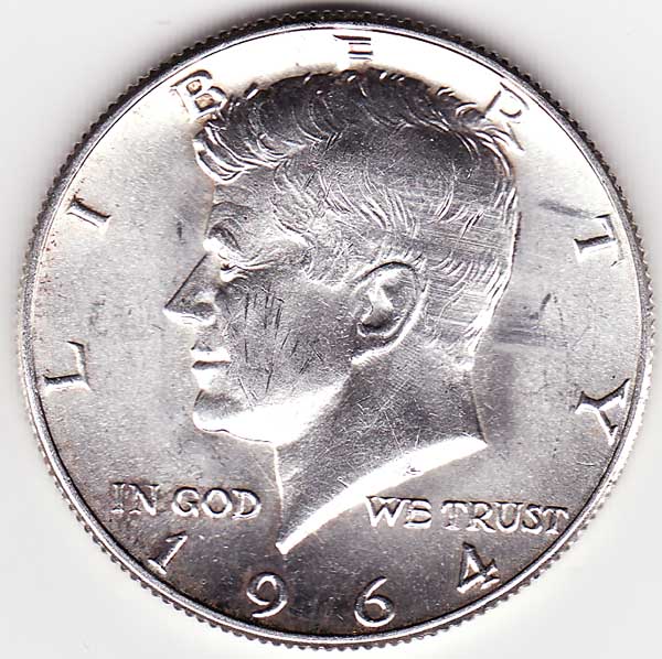 1964-Kennedy-Half-Dollar-Heavily-Accented-Hair