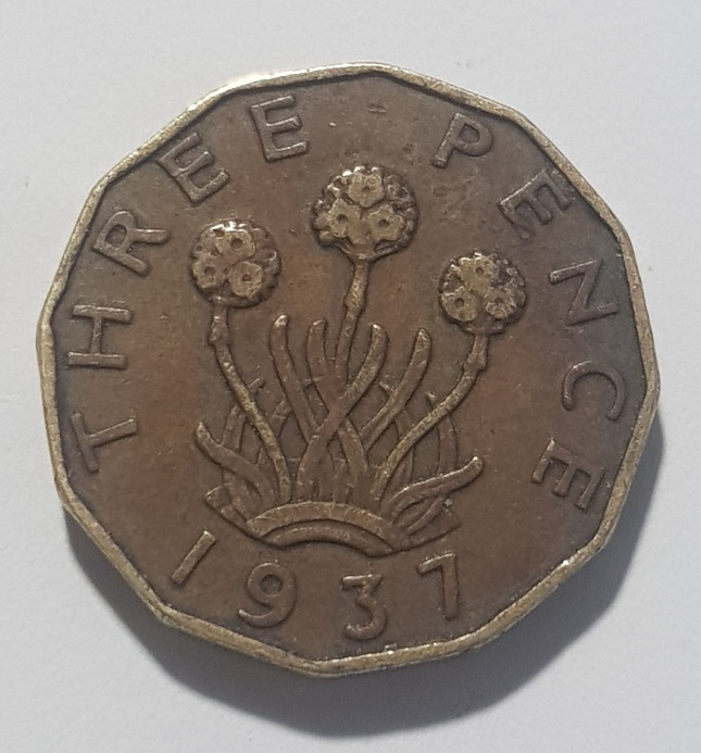 3-Pence-1937-George-VI-Color