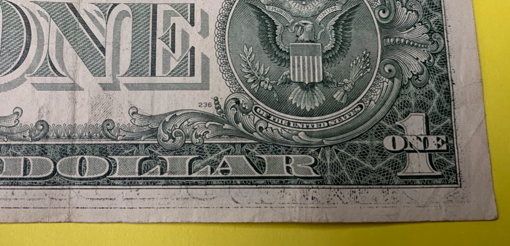 2006-$1-Offset-Transfer-Error?-Ink-On-Reverse