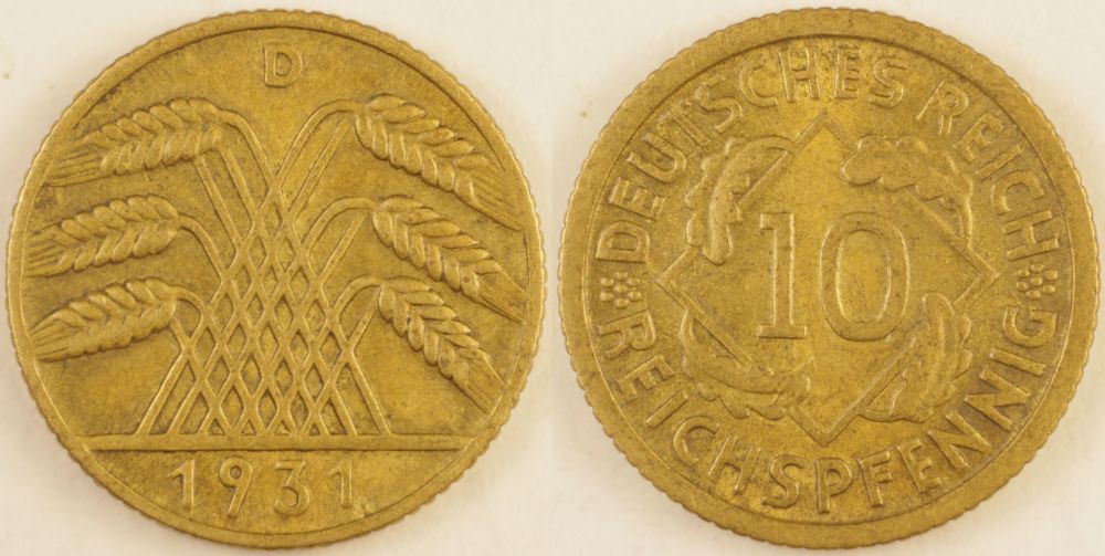 Germany-Weimar-10-Pfennig,-Condition?