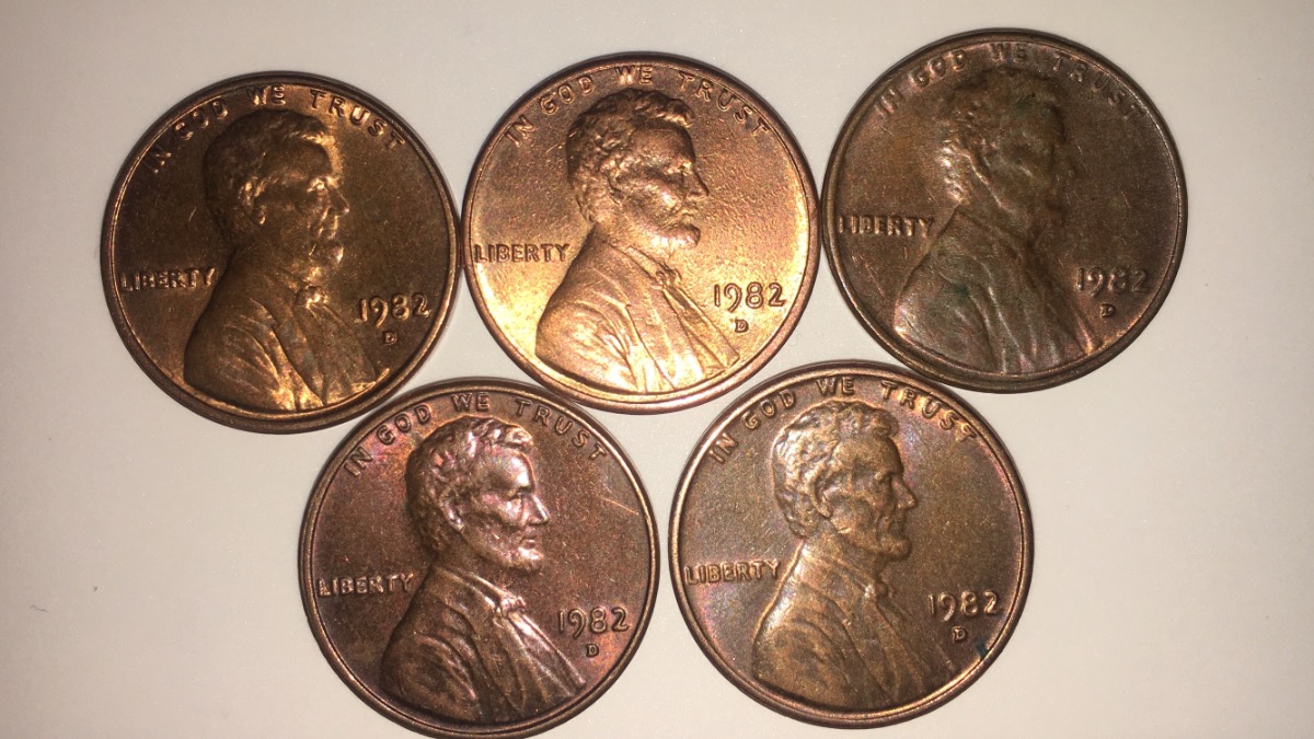 1982-Lincoln-Cents-Small-Dates-Zinc-And-Copper