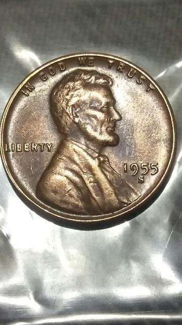 1955-S-Wheat-Penny.-Excessive-Material-?