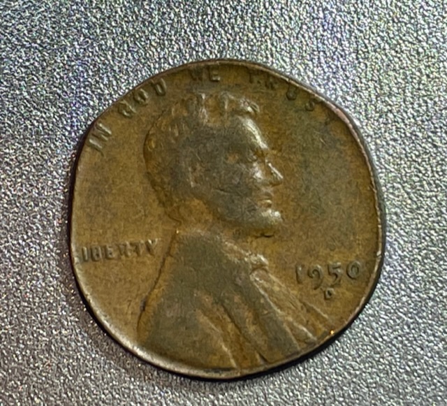 1950-D-Wheat-Penny---Odd-Shape?