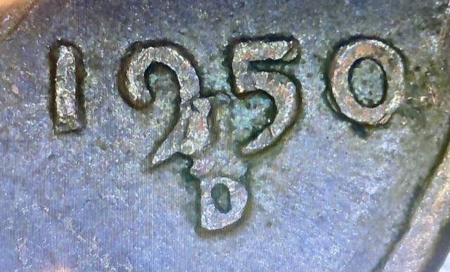 1950-D-Wheat-Penny-Date-&-Mint-Die-Chip