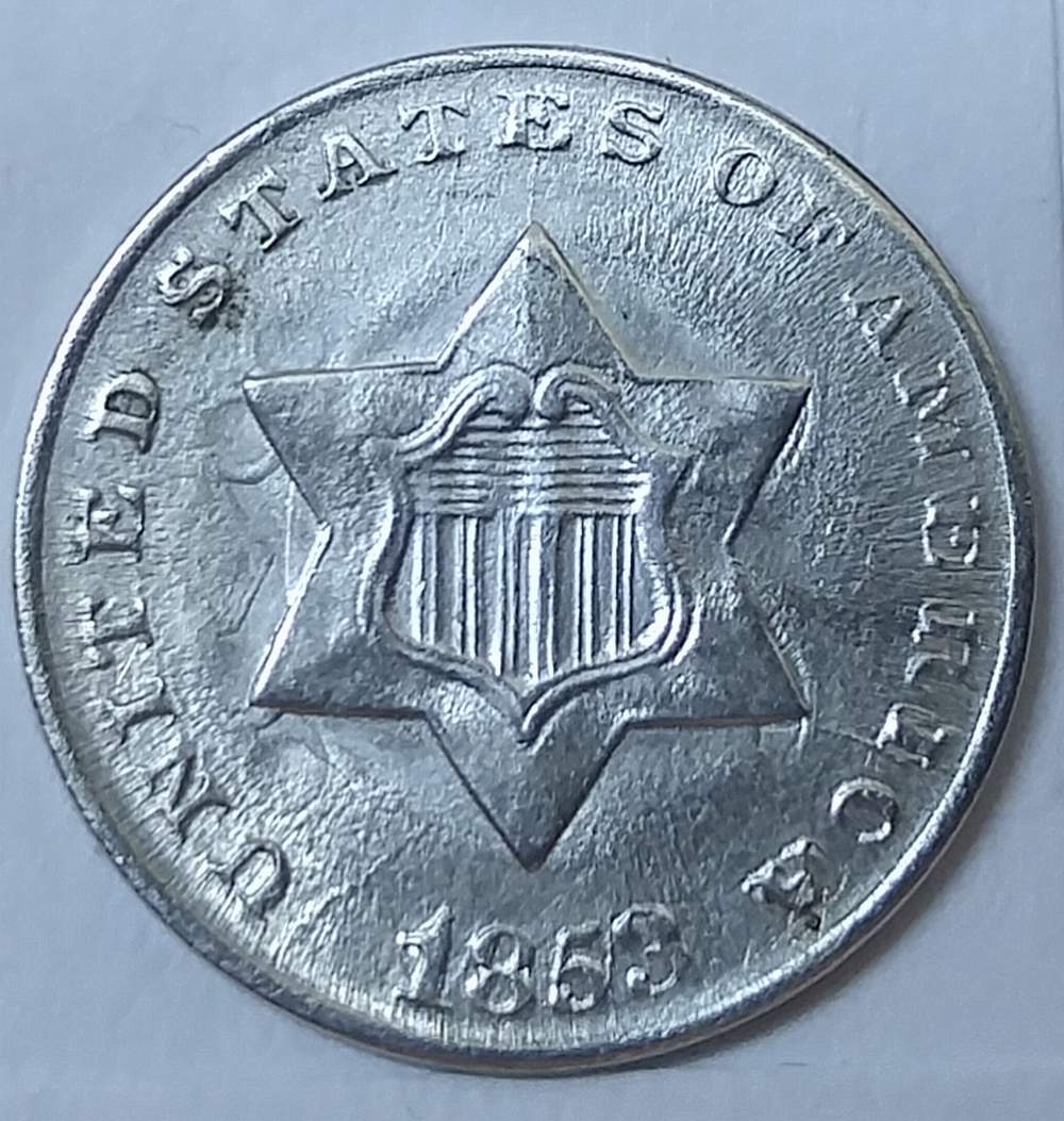 1853-Raw-3-Cent-Silver-For-Grading-And-Comments.